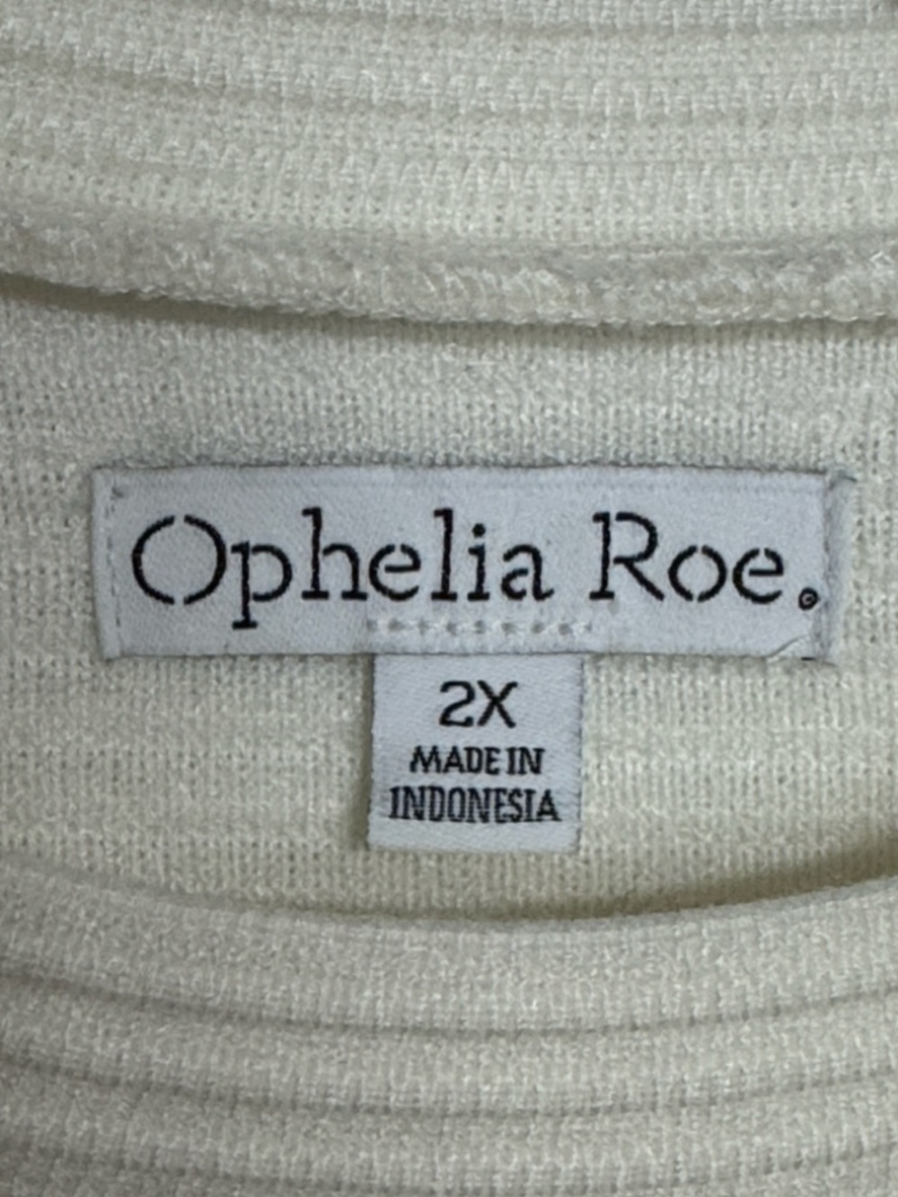 Splendid Cream Ribbed Crewneck Sweater - Picture 3 of 4